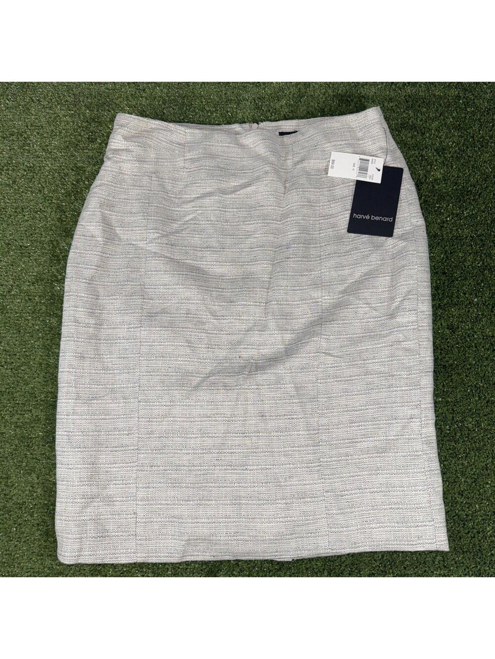 Ladies Women's HARVE BENARD Fully Lined Linen SKIRT SIZE 10 NWT Retails $69